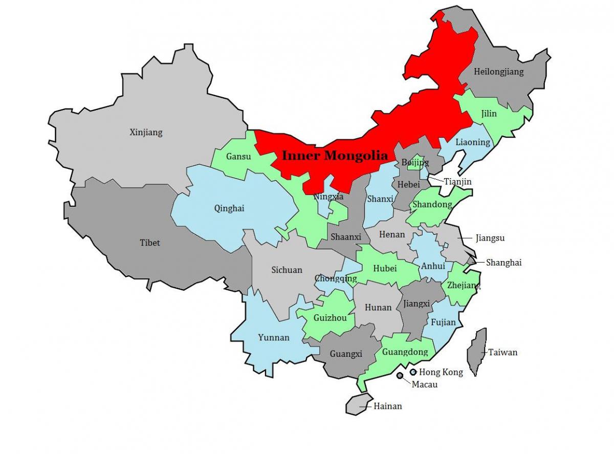 carte de la Mongolie région