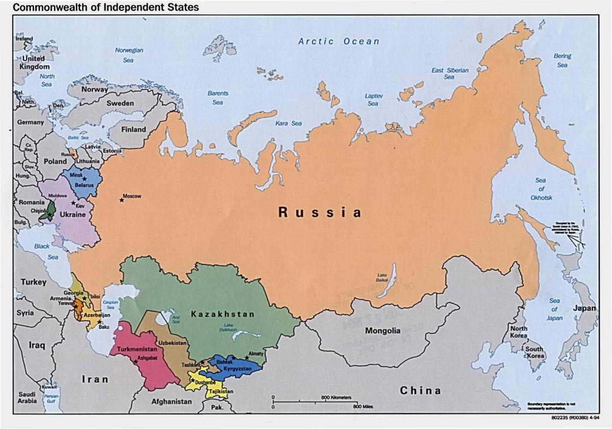 carte de la russie Mongolie
