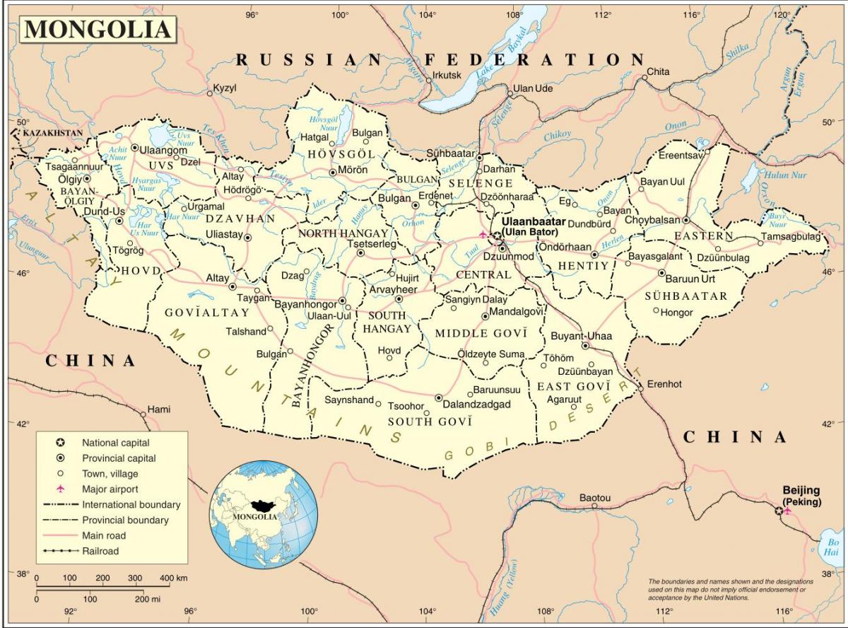 Carte De La Mongolie Et Les Pays Voisins De La Mongolie Carte Du Pays   Carte De La Mongolie Et Les Pays Voisins 