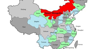 Carte de la Mongolie région