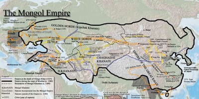 Mongol carte de l'histoire