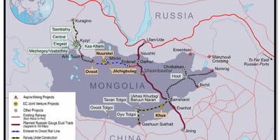 Mongol, la carte ferroviaire